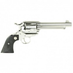 View 2 - Ruger Vaquero SASS, Single-Action Revolver, 45 Colt, 5.5" Barrel, High-Gloss Stainless Finish, Black Checkered Grips, 6Rd, Fixe