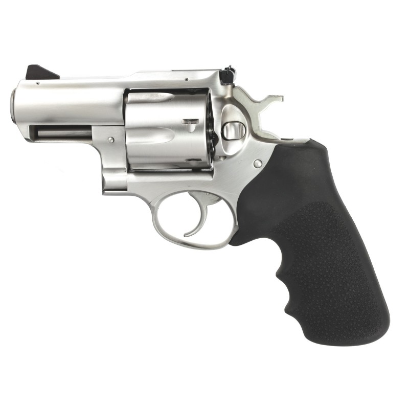 Ruger Super Redhawk Alaskan, Double-Action Revolver, 44 Rem Mag, 2.5" Barrel, Satin Stainless Finish, Stainless Steel, Hogue Ta