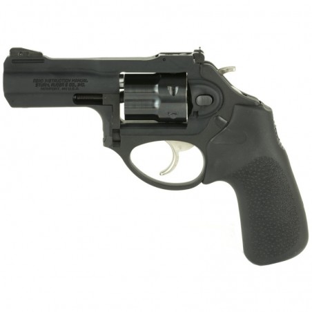 Ruger LCRx, Double Action Revolver, 22WMR, 3" Barrel, Stainless Frame, Black Finish, Hogue Tamer Monogrip, Holds 6Rds, Adjustab