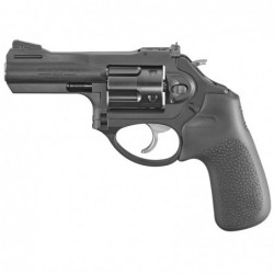 Ruger LCRx, Double-Action Revolver, 357 Magnum, 3" Stainless Steel Barrel, Matte Black Finish, Hogue TamerMonogrip Grip, Adjust
