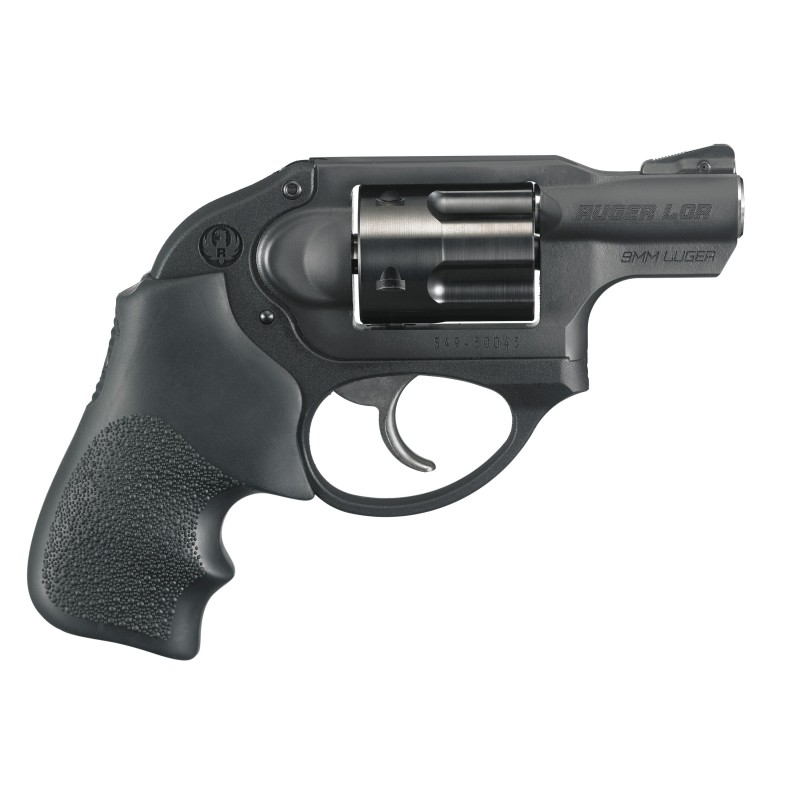 Ruger LCR, Double-Action Revolver, 9MM, 1.875" Stainless Steel Barrel, Matte Black Finish, Hogue Tamer Monogrip Grip, U-Notch I