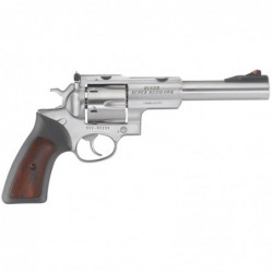 Ruger Super Redhawk, Revolver, Double Action, 10MM, 6.5"Barrel, Satin Stainless Finish, Rubber with Hardwood Insert Grips, 6Rd,