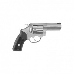 Ruger SP101, Double-Action Revolver, 357 Mag, 3" Barrel, Satin Stainless Finish, Stainless Steel, Black Rubber Grips, Fixed Rea