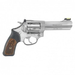 Ruger SP101, Double-Action Revolver, 327 Federal Magnum, 4.2" Barrel, Satin Stainless Finish, Stainless Steel Frame, Black Rubb