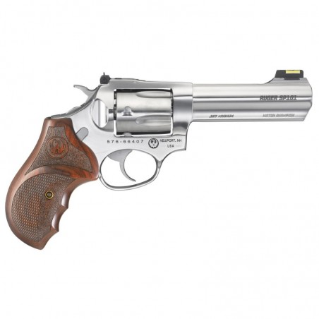 Ruger SP101 Match Champion, Double Action Revolver, 357 Magnum, 4.2" Full Lug Barrel, Stainless Steel Frame, Altamont Stippled/