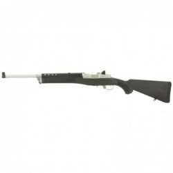 Ruger Mini-14 Ranch Rifle, Semi-Automatic Rifle, 5.56NATO/223Rem, 18.5" Barrel, Matte Stainless Finish, Stainless Steel, Black