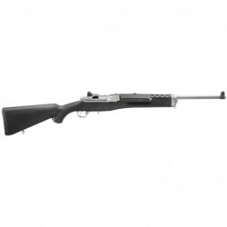 Ruger Mini Thirty Rifle, Semi-Automatic Rifle, 7.62x39, 18.5" Barrel, Matte Finish, Stainless Steel, Black Synthetic Stock, Adj