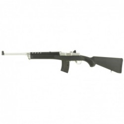 Ruger Mini Thirty, Semi-Automatic Rifle, 7.62x39, 18.5" Barrel, Matte Finish, Stainless Steel, Black Synthetic Stock, Adjustabl