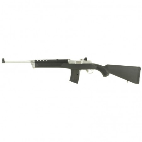 Ruger Mini Thirty, Semi-Automatic Rifle, 7.62x39, 18.5" Barrel, Matte Finish, Stainless Steel, Black Synthetic Stock, Adjustabl