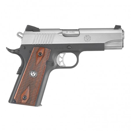 Ruger SR1911, Centerfire Pistol, 45 ACP, 4.25" Barrel, Low-Glare Stainless Slide, Stainless Steel, Anodized Aluminum Frame, Dri