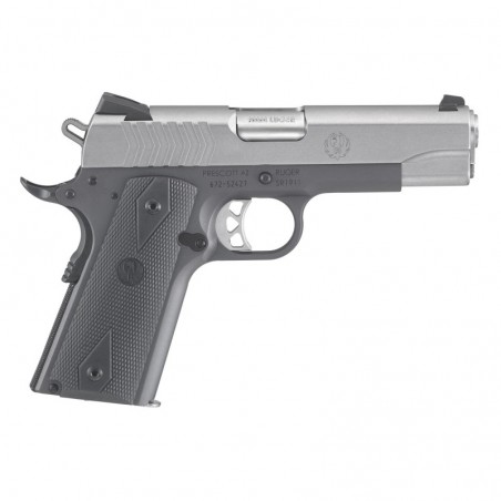 Ruger SR1911, Centerfire Pistol, Commander Size, 9MM, 4.25" Barrel, Low-Glare Stainless Slide, Grey Anodized Aluminum Frame, Ru