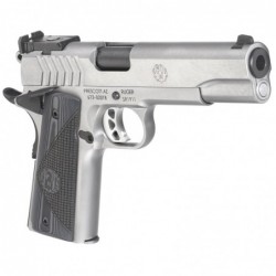 View 2 - Ruger SR1911 Target, Full Size, 9MM, 5" Barrel, Stainless Finish and Frame, G10 Grips, 9Rd, Ambidextrous Thumb Safety, Bomar-St