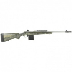 View 2 - Ruger Gunsite Scout Rifle, Bolt-Action Rifle, 308 Win, 18.7" Barrel, Matte Stainless Finish, Stainless Steel, Black Laminate St