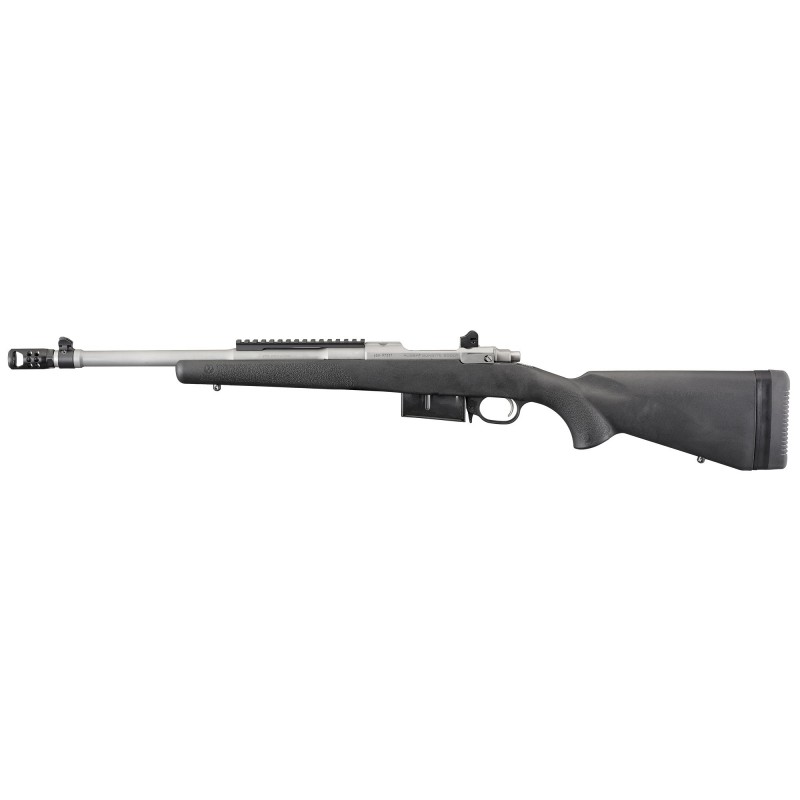 Ruger Scout Rifle, Bolt Action, 450 BUSHMASTER, 16.1" Barrel with Ruger Precision Rifle Hybrid Muzzle Brake, Matte Stainless St