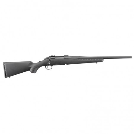 Ruger American Rifle Compact, Bolt-Action Rifle, 7mm-08 Rem, 18" Barrel, Matte Black Finish, Alloy Steel, Black Composite Stock