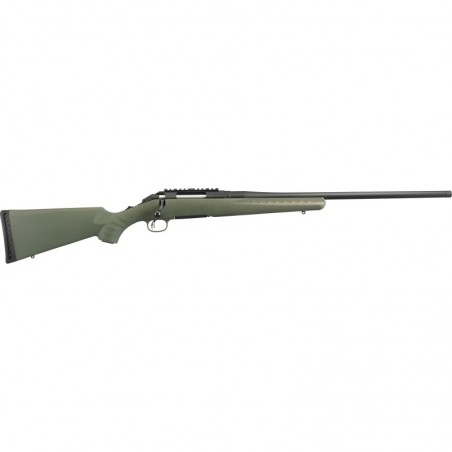 Ruger American Rifle Predator, Bolt-Action Rifle, 308 Win, 18" Barrel, Matte Black Finish, Alloy Steel, Moss Green Composite St