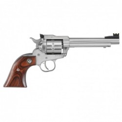 Ruger Single-Six Single-Ten, Single-Action Revolver, 22 LR, 5.5" Barrel, Satin Stainless Finish, Stainless Steel, Hardwood Gunf