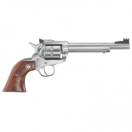 Ruger Single-Six Single-Nine, Single-Action Revolver, 22 WMR, 6.5" Barrel, Satin Stainless Finish, Stainless Steel, Hardwood Gu