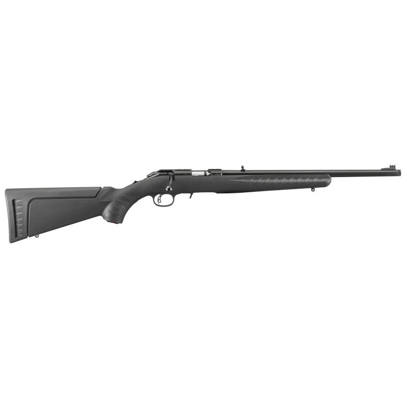 Ruger American Rimfire Standard, Bolt-Action Rifle, 22 LR, 18" Threaded Barrel, 1/2" x 28 Thread Pitch, Satin Blued Finish, All