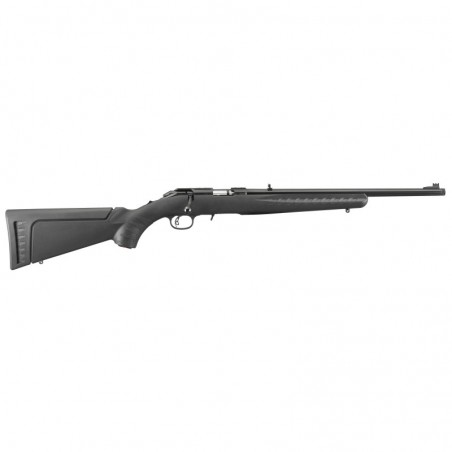 Ruger American Rimfire Standard, Bolt-Action Rifle, 22 LR, 18" Threaded Barrel, 1/2" x 28 Thread Pitch, Satin Blued Finish, All