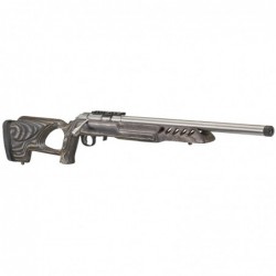 View 2 - Ruger American Rimfire Target, Bolt-Action Rifle, 22 LR, 18" Threaded Barrel, 1/2x28 Thread Pitch, Satin Stainless Steel Finish