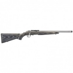 View 1 - Ruger American Rimfire Target, Bolt-Action Rifle, 17 HMR, 18" Threaded Barrel, 1/2x28 Thread Pitch, Satin Stainless Steel Finis