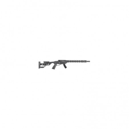 Ruger Precision Rimfire, Bolt Action Rifle, 22 LR, 18" Threaded Barrel, Black Finish, Molded One-piece Chassis, Adjustable Butt