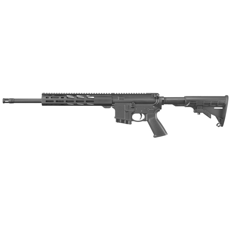 Ruger AR-556, Semi-automatic, 223 Remington/556NATO, 16.1" Cold Hammer Forged Barrel, 1:8 Twist, Black Finish, Synthetic Stock,