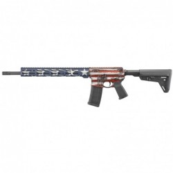 Ruger AR-556 MPR, Semi-automatic, 223 Remington/556NATO, 18" Cold Hammer Forged Barrel, 1:8 Twist, American Flag Cerakote Finis