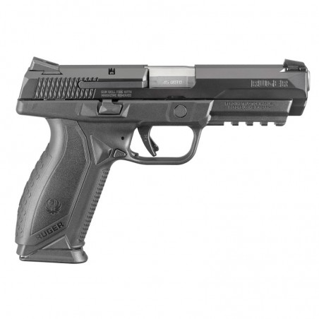 Ruger American, Semi-automatic Pistol, Centerfire, 45ACP, 4.5" Barrel, Polymer Frame, Black Finish, Novak LoMount 3-Dot Sights,