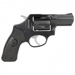 View 2 - Ruger SP101, Double Action Revolver, 357 Magnum, 2.25" Barrel, Alloy Steel Frame, Blued Finish, Blk Rubber & Engraved Wood Grip