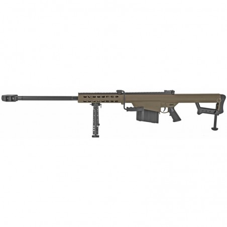 Barrett 82A1, Semi-automatic, 50BMG, 29" Fluted Barrel, FDE Finish, Synthetic Stock, 10Rd, Carry Case, 1 Magazine, Monopod Incl