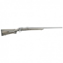 View 1 - Ruger Hawkeye Varmint Target, Bolt-Action Rifle, 6.5 Creedmoor, 28" Barrel, Matte Stainless Finish, Stainless Steel, Black Lami