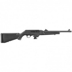 View 1 - Ruger PC Carbine, Semi-automatic Rifle, 40S&W, 16.12" Fluted/Threaded Heavy Barrel, Black Finish, Synthetic Stock, Adjustable G