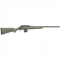 Ruger American Predator Rifle, Bolt-Action, 6.5 Grendel, 22" Threaded Barrel, Matte Black Finish, Green Composite Stock, Scope