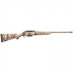 Ruger American Bolt-Action Rifle, 450 BUSHMASTER, 22" Barrel w/Muzzle Brake, Cerakote Bronze Finish, Go Wild Camo Synthetic Sto