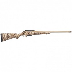 Ruger American Bolt-Action Rifle, 300 Winchester Magnum, 24" Barrel w/Muzzle Brake, Cerakote Bronze Finish, Go Wild Camo Synthe