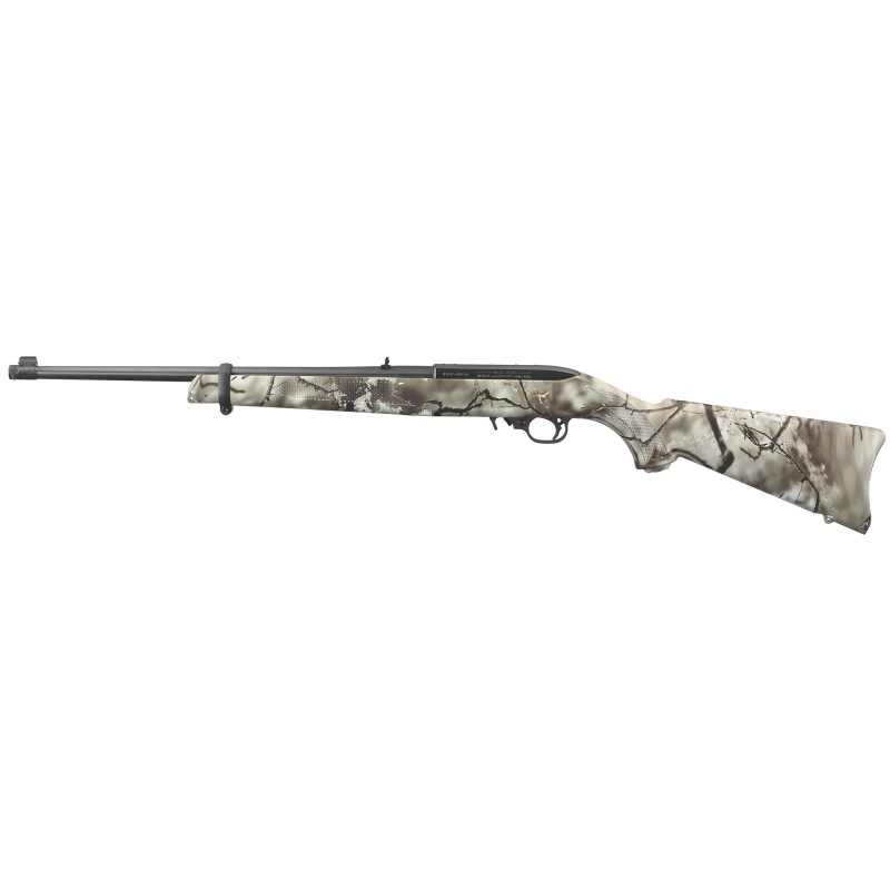 Ruger 10/22 Carbine, Semi-Automatic Rifle, 22 LR, 18.5" Threaded Barrel, Satin Black Finish, Alloy Steel, Go Wild Camo Rock Sta