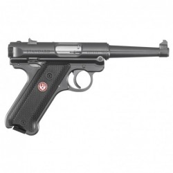 Ruger Mark IV, Standard, Semi-automatic, 22LR, 4.75" Barrel, Alloy Frame, Blue Finish, Checkered Synthetic Grips, 10Rd, 2 Mags,