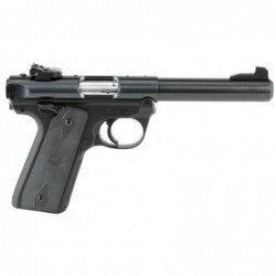 View 2 - Ruger Mark IV 22/45, Semi-automatic Pistol, Full Size, 22 LR, 5.5" Bull Barrel, Polymer Frame, Black Finish, Checkered Syntheti