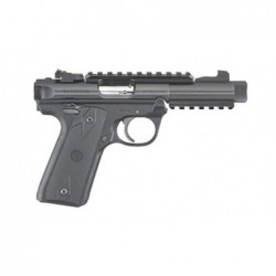 View 2 - Ruger Mark IV Tactical, 22/45, Semi-automatic Pistol, 22 LR, 4.4" Threaded Barrel, Polymer Frame, Blued Finish, Checkered Grips