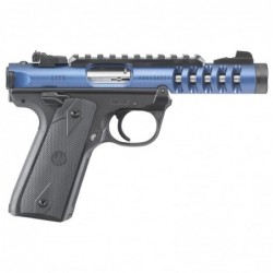 View 2 - Ruger Mark IV Lite, 22/45, Semi-automatic Pistol, 22LR, 4.4" Threaded Barrel, Polymer Frame, Blue Anodized Finish, Checkered Gr