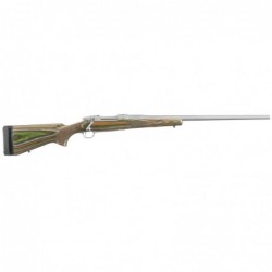 Ruger Hawkeye Predator, Bolt-Action Rifle, 6.5 Creedmoor, 24" Barrel, Hawkeye Matte Stainless Finish, Stainless Steel, Green Mo