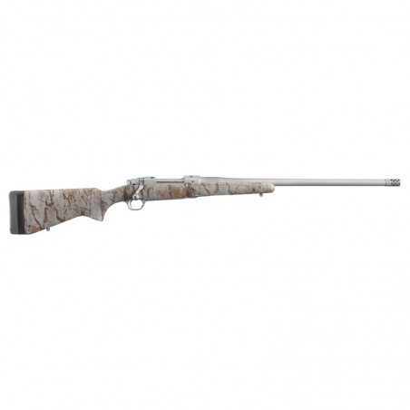 Ruger Hawkeye, FTW Hunter, Bolt Action, 6.5 Creedmoor, 24" Barrel, Hawkeye Matte Stainless Finish, Natural Gear Camo, Ruger Muz