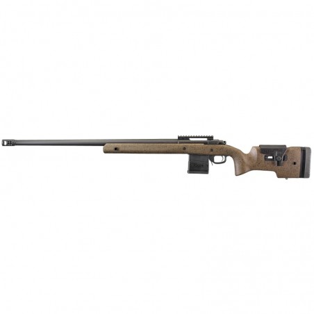 Ruger Hawkeye Long Range Target, Bolt Action, 6.5 Creedmoor, 26" Heavy Target Barrel, Matte Black Finish, Speckled Black & Brow