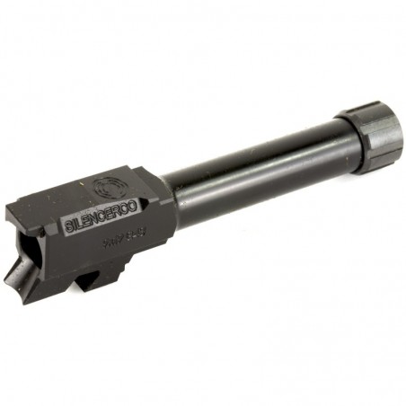 SilencerCo Threaded Barrel, 9MM, For Glock 43, Black, 1/2x28 TPI AC1726