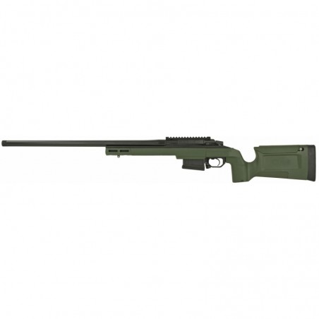 Seekins Precision HAVAK BRAVO, Bolt Action Rifle, 6.5 Creedmoor, 24" 5R Match Grade Barrel, Black Cerakote Finish, KRG Green Br