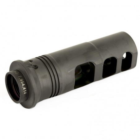 Surefire SOCOM, Muzzle Brake, Suppressor Adapter, 338 Lapua, 5/8 x 24, Right Hand, Black SFMB-338-5/8-24