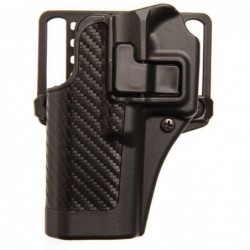 View 1 - BLACKHAWK CQC SERPA Holster With Belt and Paddle Attachment, Fits Glock 17/22/31, Left Hand, Carbon Fiber, Black 410000BK-L