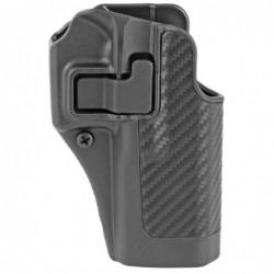 BLACKHAWK CQC SERPA Holster With Belt and Paddle Attachment, Fits Glock 17/22/31, Right Hand, Carbon Fiber, Black 410000BK-R